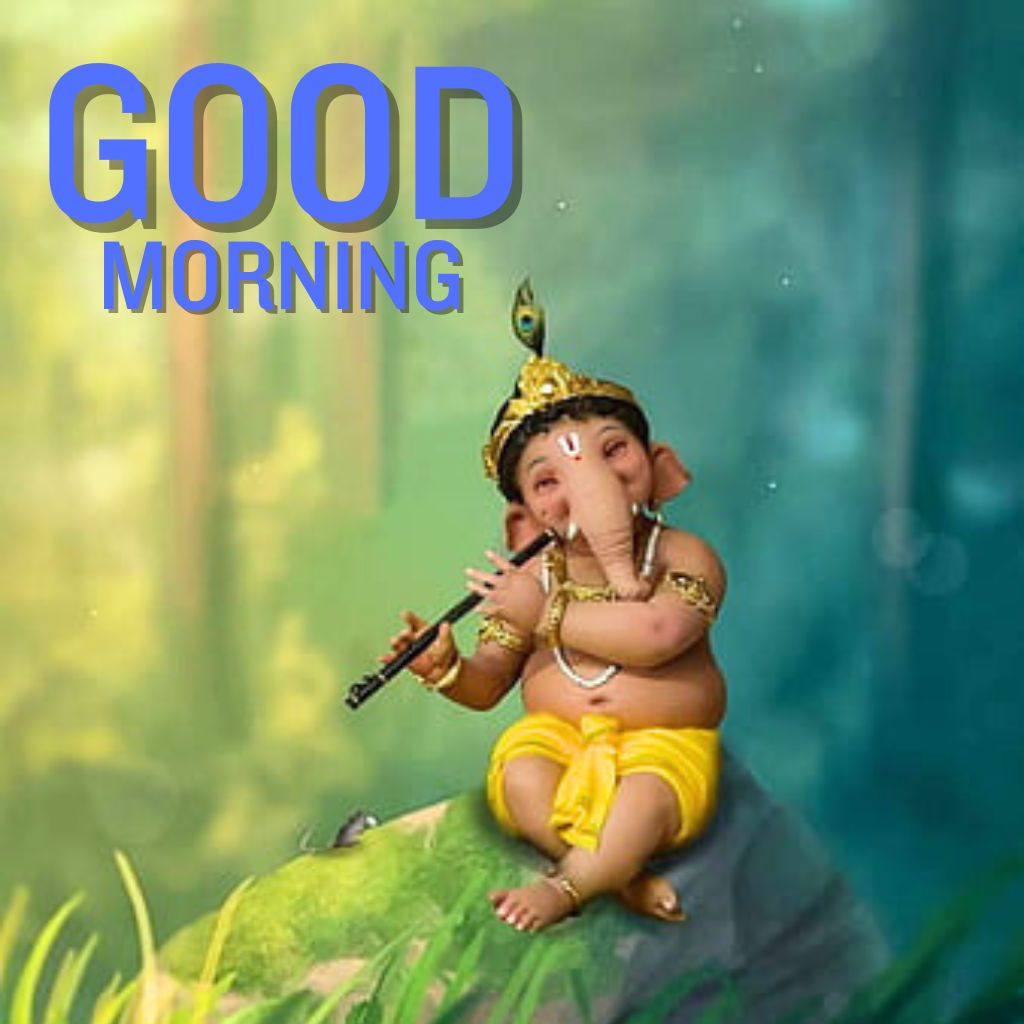 Free Ganesha cute good morning Images