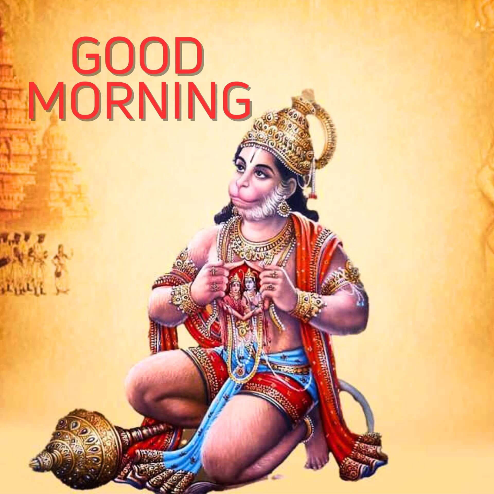 Free HD hanuman ji good morning Wallpaper for Facebook