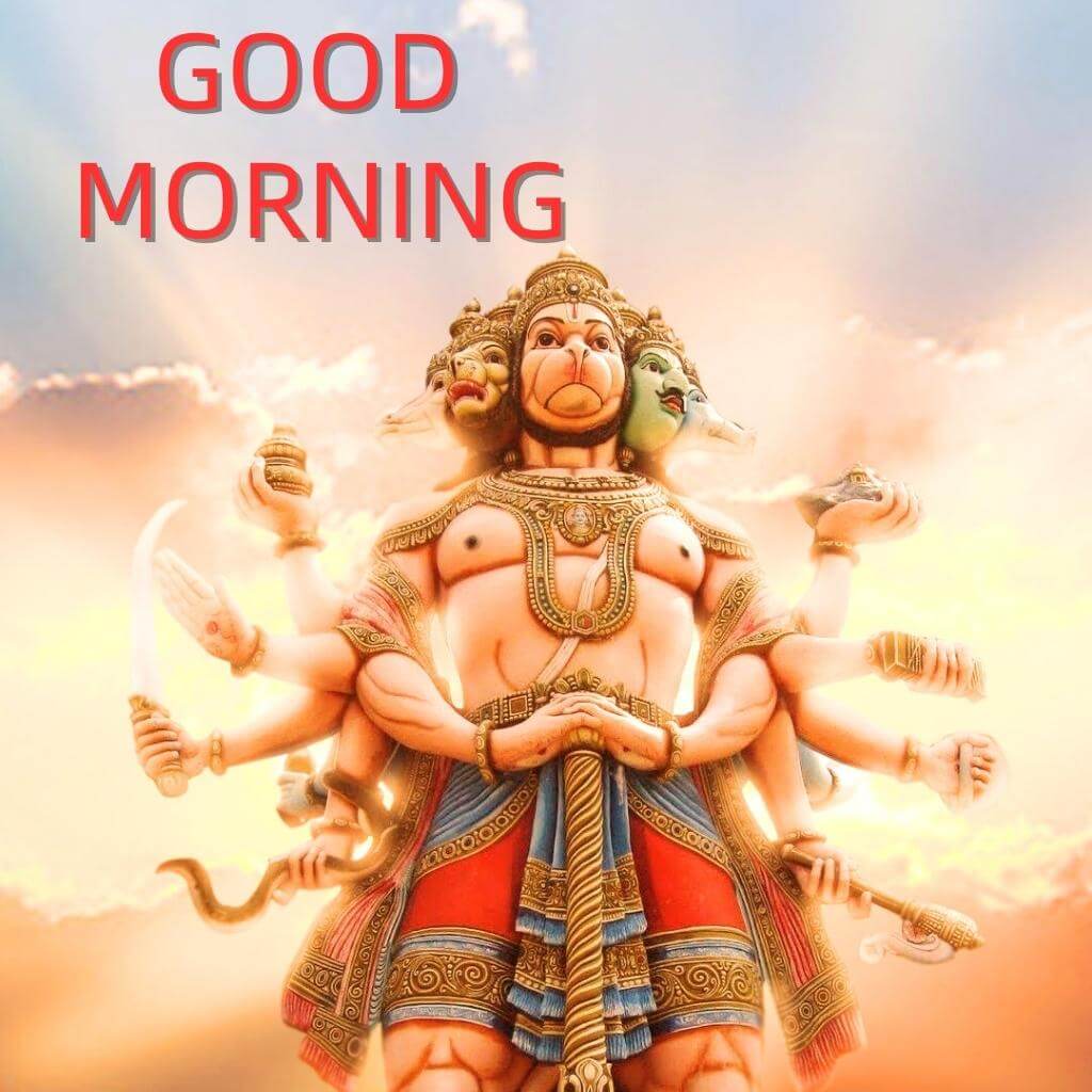 God Good Morning Wallpaper photo With Panchmuki Hanumna Ji