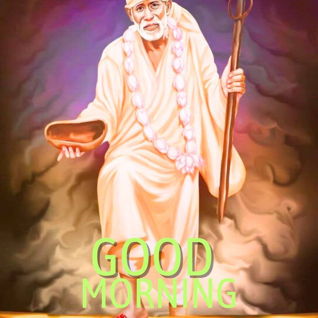 Sai Baba Good Morning Wallpaper Pics for Facebook Whatsapp