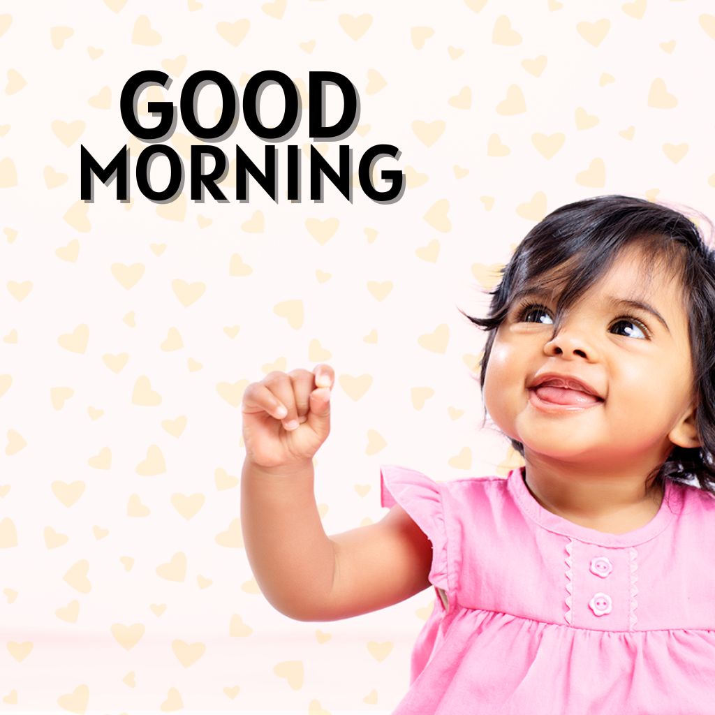 Cute Baby good Morning Wishes Wallpaper Pics New Download