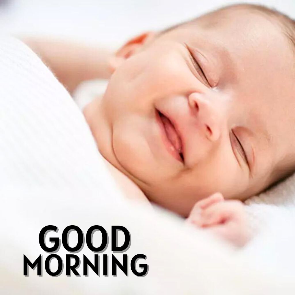 Cute Baby good Morning Wishes Wallpaper photo