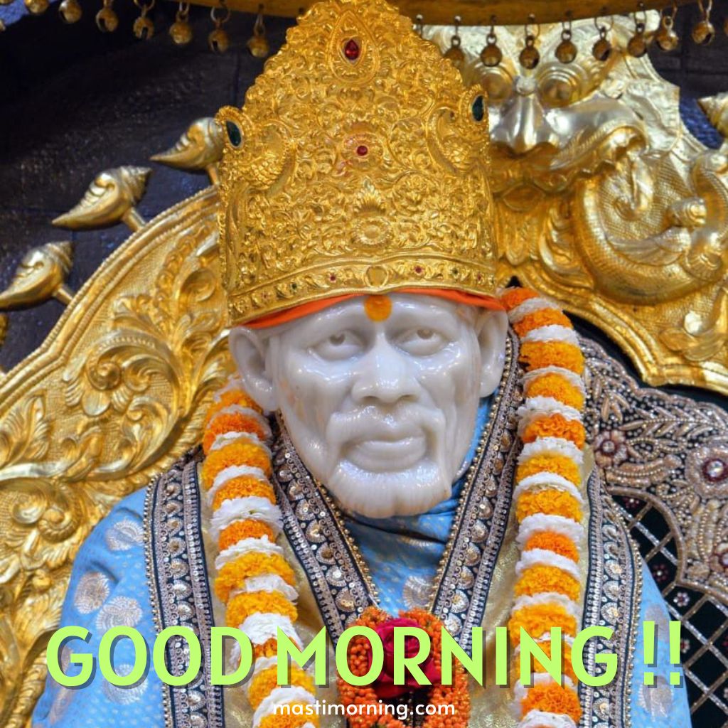 Om Sai Baba Good Morning Photo Wallpaper for Whatsapp