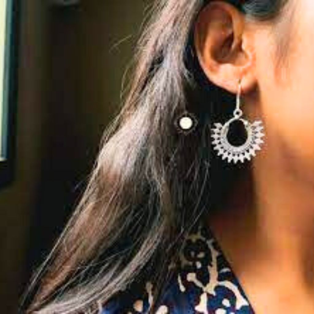 Download Free New half face earrings dp for whatsapp Images