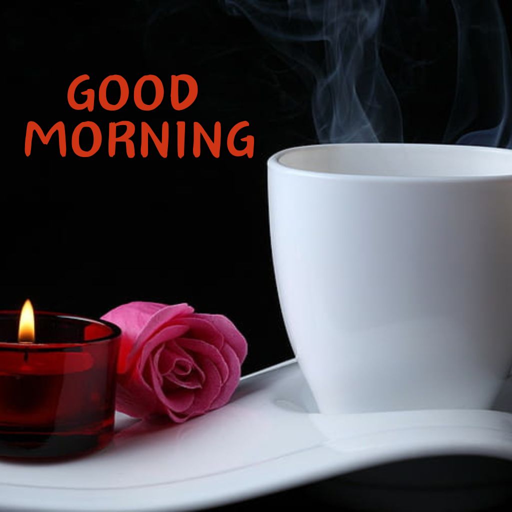 Good Morning Coffee and Rose Wallpaper Status