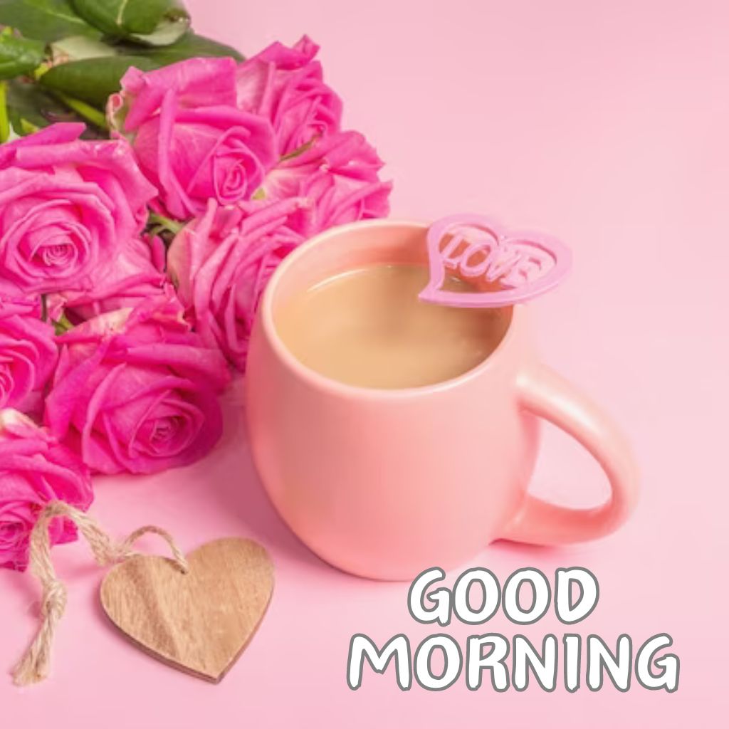 Good Morning Coffee and Rose Wallpaper