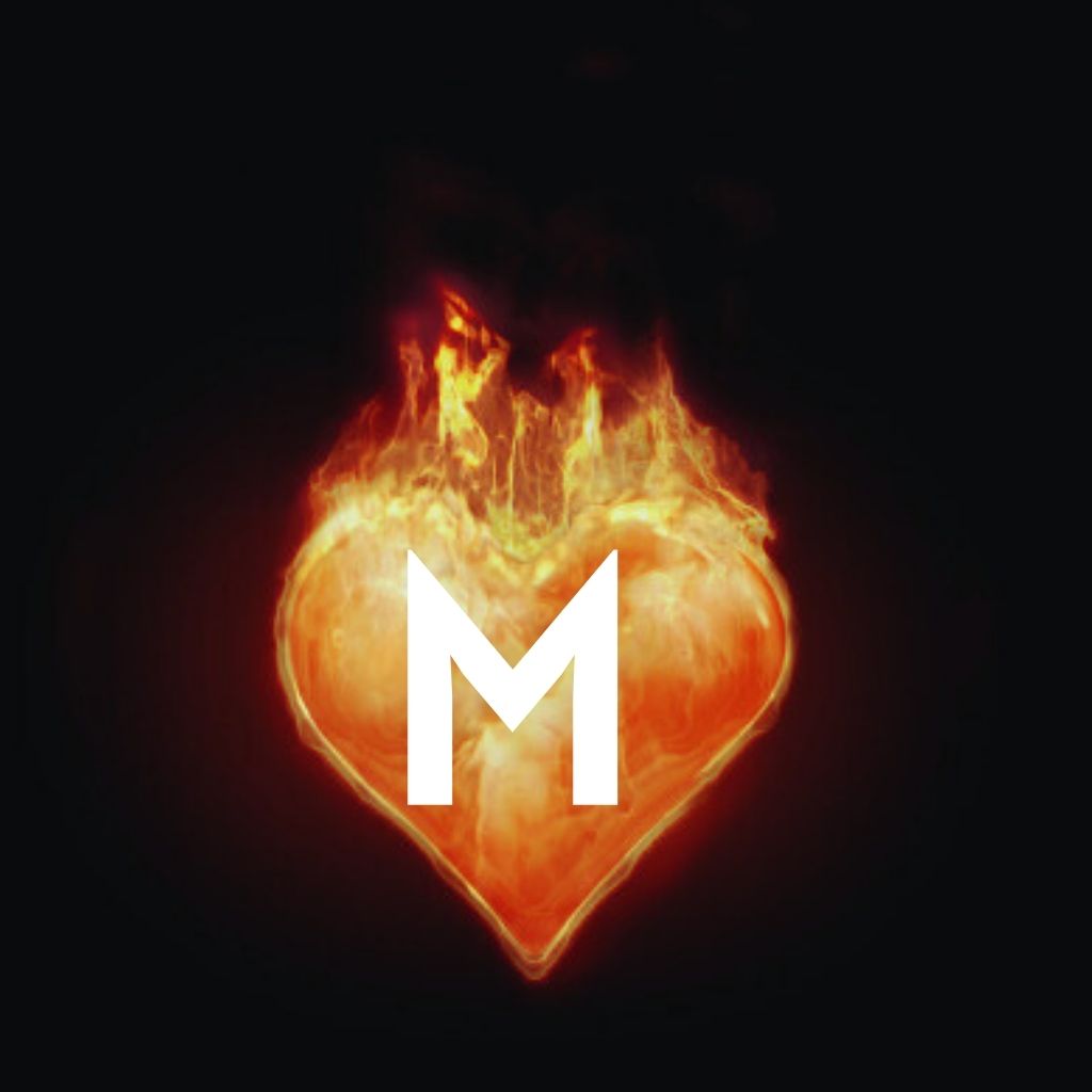 M Name dp Wallpaper pic With Fire